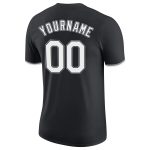 Custom Name and Number Performance T-Shirt - Personalized Black White-Gray Team Shirt Personalized Black White-Gray Performance