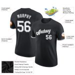 Custom Name and Number Performance T-Shirt - Personalized Black White-Gray Team Shirt Personalized Black White-Gray Performance