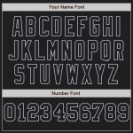 Custom Name and Number Personalized Black Gray Pinstripe Baseball Jersey Authentic Split Fashion Team Personalized Black