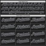 Custom Name and Number Personalized Black Gray Pinstripe Baseball Jersey Authentic Split Fashion Team Personalized Black