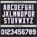 Customizable Black Gray Purple Baseball Jersey with Raglan Sleeves - Personalized Team Name and Number Personalized Black