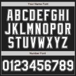 Personalized Baseball Jersey - Black White-Gray Raglan Sleeves Sportswear Personalized Black White-Gray Raglan Sleeves Baseball