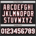 Custom Team Name Number Baseball Jersey - Personalized Authentic Black White Gray Red Raglan Sleeves Personalized Black White