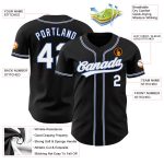 Custom Name and Number Personalized Baseball Jersey - Black, White, Gray-Royal Authentic Team Jersey Personalized Black White