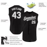 Custom Black Gray White Sleeveless Baseball Jersey for Men - Personalized Sports Apparel Personalized Black White-Gray Sleeveless