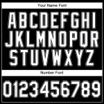Custom Name and Number Softball Jersey - Personalized Black White-Gray Team Apparel Personalized Black White-Gray Softball