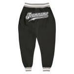 Personalized Sports Pants in Black and White-Gray for Men and Women Personalized Black White-Gray Sports Pants