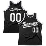 Personalized Throwback Basketball Jersey in Black and Gray - Size 2 Personalized Black White-Gray Throwback Basketball Jersey