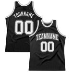 Customizable Black and Gray Retro Basketball Jersey - Personalized Sports Apparel Personalized Black White-Gray Throwback