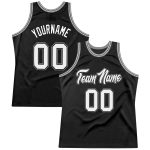 Custom Black Gray White Basketball Jersey - Personalized Sports Apparel Personalized Black White-Gray Throwback Basketball