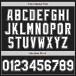 Personalized Unisex Softball Jersey - Black White-Gray Two-Button Design Personalized Black White-Gray Two-Button Unisex