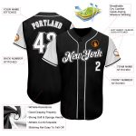 Personalized Two Tone Baseball Jersey in Black White Gray - Custom Sports Apparel Personalized Black White-Gray Two Tone