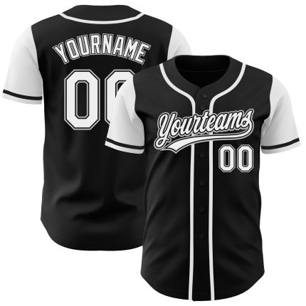Personalized Black Gray Two-Tone Baseball Jersey for Men Women Kids - Custom Name and Number Personalized Black White-Gray