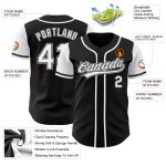 Personalized Black Gray Two-Tone Baseball Jersey for Men Women Kids - Custom Name and Number Personalized Black White-Gray