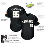Custom Name Number Black White Green Baseball Jersey Shirt - Personalized Authentic Throwback Rib-Knit Team Gear Personalized
