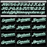 Customizable Authentic Baseball Jersey in Black, White, and Kelly Green - Personalized Name and Number - Team Apparel Personalized