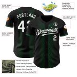 Custom Geometric Shapes Baseball Jersey with Personalized Name & Number - 3D Black White Kelly Green Design Personalized