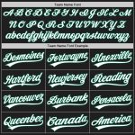 Personalized Authentic Baseball Jersey in Black, White, and Kelly Green Personalized Black White-Kelly Green Authentic Baseball