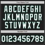 Personalized Authentic Baseball Jersey in Black, White, and Kelly Green Personalized Black White-Kelly Green Authentic Baseball