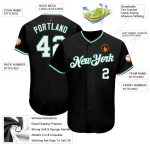 Custom Baseball Jersey Personalized Black White Kelly Green Team Name Number Personalized Black White-Kelly Green Authentic