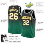 Personalized Black White Kelly Green Fade Fashion Basketball Jersey for Men Personalized Black White-Kelly Green Fade Fashion