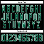 Personalized Black White Kelly Green Hockey Jersey with Lace Neck Design Personalized Black White-Kelly Green Hockey Lace