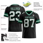 Personalized Authentic Football Jersey - Black White Kelly Green Mesh Personalized Black White-Kelly Green Mesh Authentic