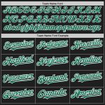 Custom Name Number Baseball Jersey - Personalized Black White Kelly Green Pinstripe Authentic Split Design Personalized Black