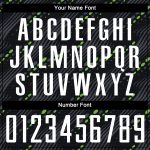 Personalized Sublimation Soccer Jersey in Black, White & Kelly Green - Custom Uniform 2 Personalized Black White-Kelly Green