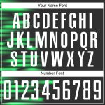 Custom Sublimation Soccer Jersey with Personalized Name & Number - Black White Kelly Green Team Uniform Personalized Black