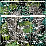 Personalized Leopard Tropical Palm Print 3D Bomber Varsity Full-Snap Jacket Personalized Black White Leopard And Tropical