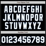 Customizable Baseball Jersey - Black, White, Light Blue - Personalized Team Name & Number - Authentic Arm Shapes Personalized