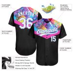 Personalized 3D Baseball Jersey - Black White Light Blue Design for Custom Team Wear Personalized Black White-Light Blue