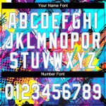 Custom Name and Number Softball Jersey Unisex 3D Pattern Black White Light Blue Two-Button Design Personalized Black White-Light