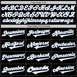Custom Authentic Baseball Jersey - Personalized Black White-Light Blue with Team Name & Number Personalized Black White-Light