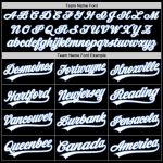 Custom Throwback Baseball Jersey - Personalized Black and Light Blue with Team Name and Number Personalized Black White-Light