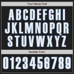Personalized Baseball Jersey in Black, White, and Light Blue - Custom Sports Apparel Size 4 Personalized Black White-Light