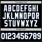 Custom Varsity Letterman Hoodie Jacket - Personalized Black White-Light Blue Bomber with Team Name & Number Personalized