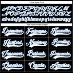 Custom Name Number Jersey - Personalized Black White Light Blue Hockey Lace Neck Team Apparel Personalized Black White-Light