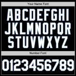 Personalized Baseball Jersey - Black White Light Blue Line Design Personalized Black White-Light Blue Line Baseball Jersey