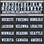 Personalized Authentic Football Jersey - Black White Light Blue Mesh Design Personalized Black White-Light Blue Mesh Authentic
