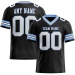 Personalized Black White Light Blue Mesh Football Jersey - Custom Sports Apparel 3 Personalized Black White-Light Blue Mesh