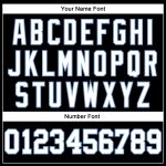 Personalized Football Jersey - Black White Light Blue Mesh Throwback Design Personalized Black White-Light Blue Mesh Throwback