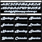 Personalized Football Jersey - Black White Light Blue Mesh Throwback Design Personalized Black White-Light Blue Mesh Throwback