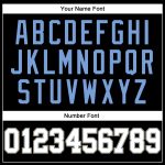 Personalized Throwback Basketball Jersey in Black, White, Light Blue, Old Gold Personalized Black White Light Blue-Old Gold