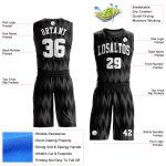 Personalized Basketball Jersey Suit - Black White-Light Gray Round Neck Sublimation Design Personalized Black White-Light