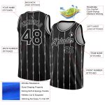 Custom Black and White City Edition Basketball Jersey for Men and Women Personalized Black White Lines City Edition Basketball