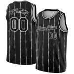Custom Black and White City Edition Basketball Jersey for Men and Women Personalized Black White Lines City Edition Basketball