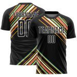 Personalized Soccer Jersey for Kids - Black White Lines Sublimation Uniform Personalized Black White Lines Sublimation Soccer