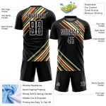 Personalized Soccer Jersey for Kids - Black White Lines Sublimation Uniform Personalized Black White Lines Sublimation Soccer